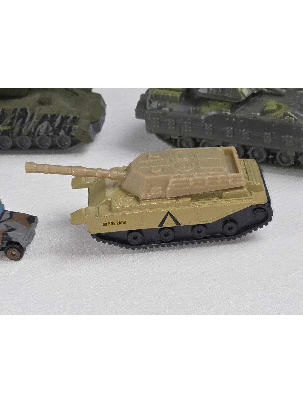 Lot Of 8 Vintage Micro Machines & Other Military Vehicles Tank Helicopter Trucks